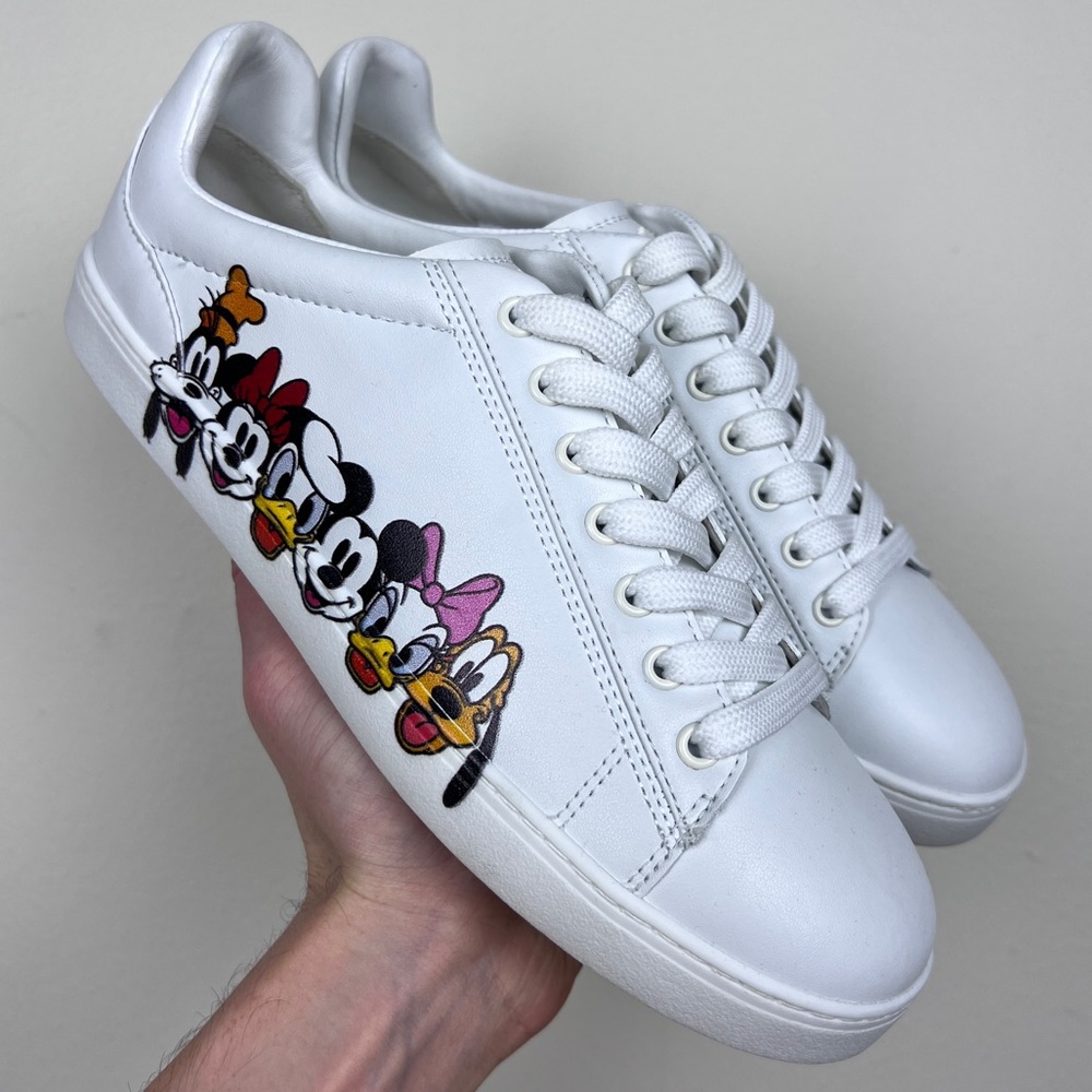 Stuart Weitzman x Disney 2022 Mickey Friends Graphic Leather Sneakers